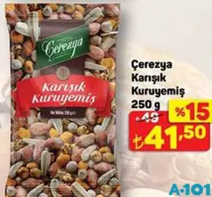 ÇEREZYA KARIŞIK KURUYEMİŞ 250 G
